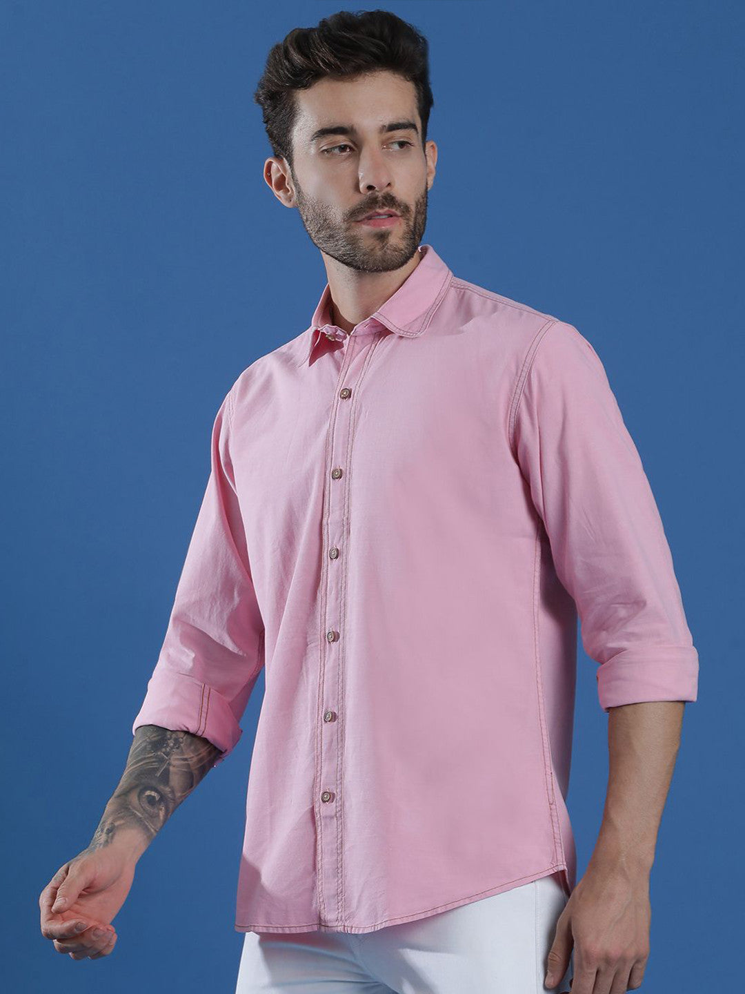 Men Solid Smart Opaque Casual Shirt
