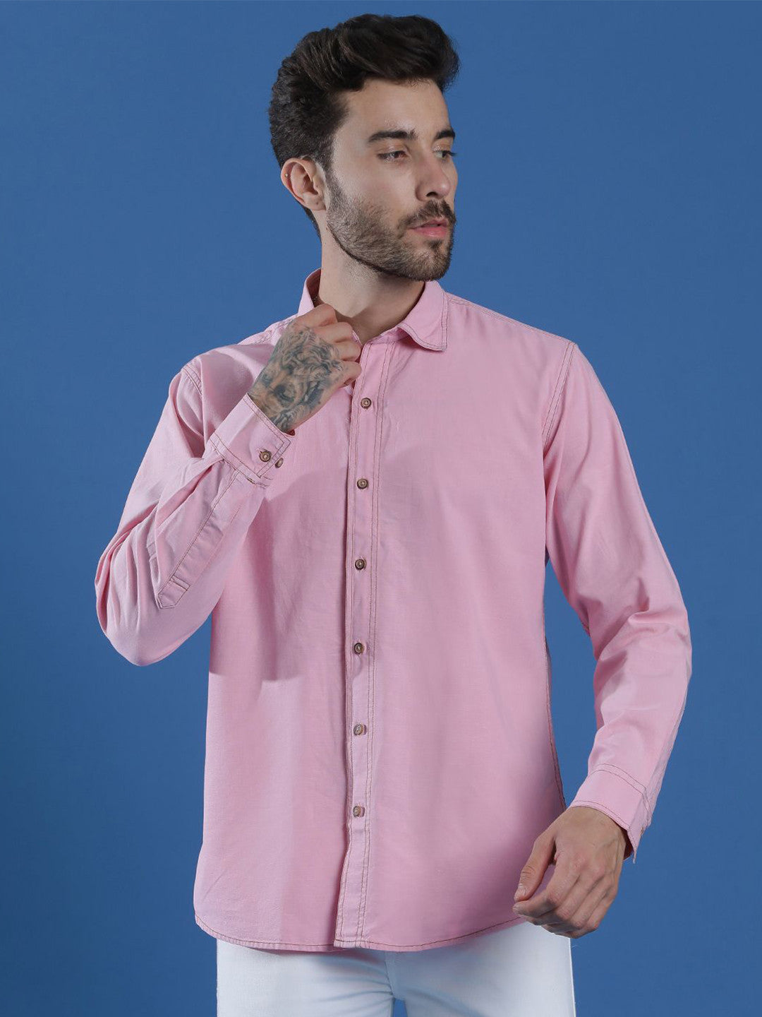 Men Solid Smart Opaque Casual Shirt