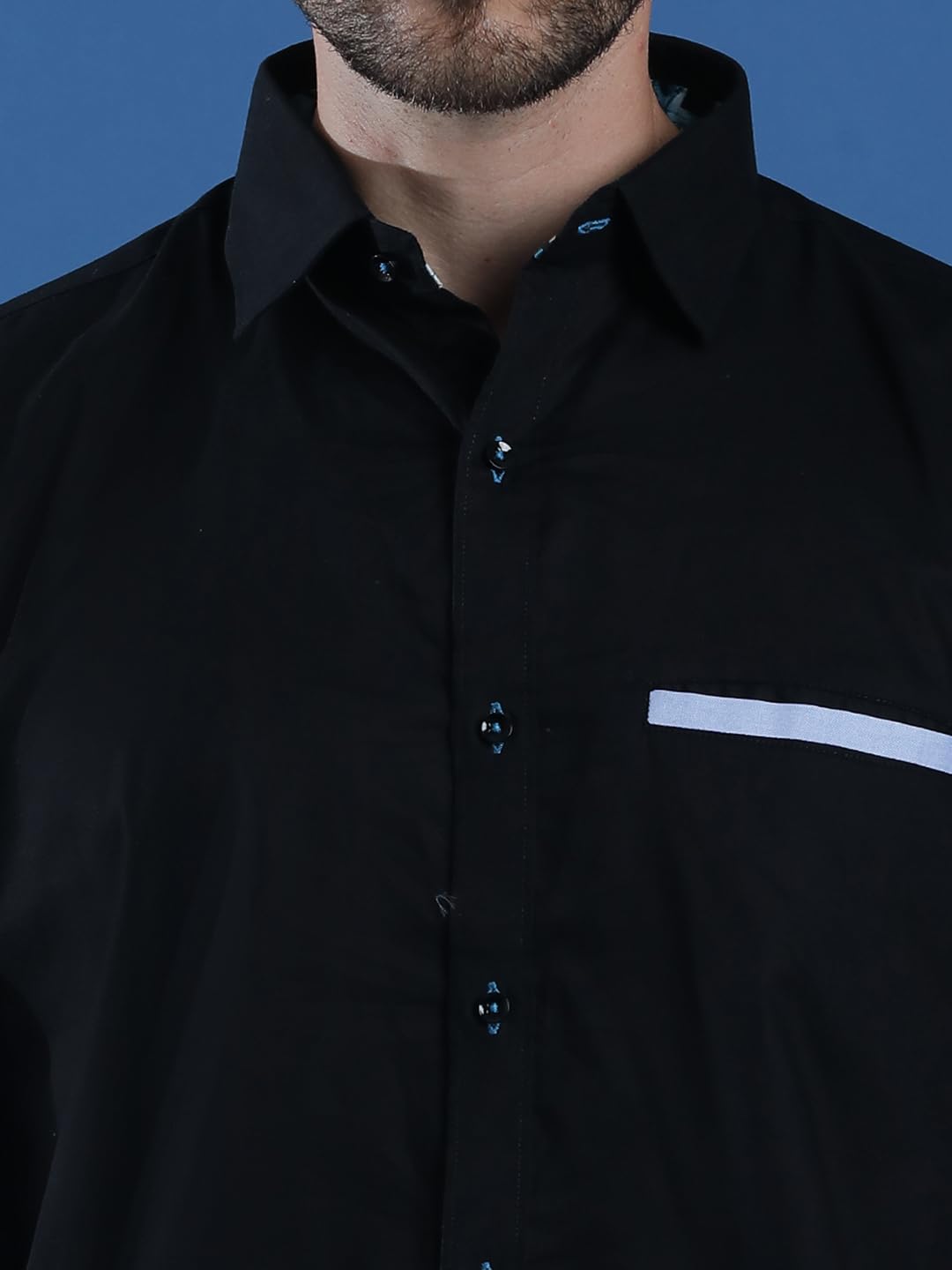 Men Premium Spread Collar Solid Cotton Casual Shirt