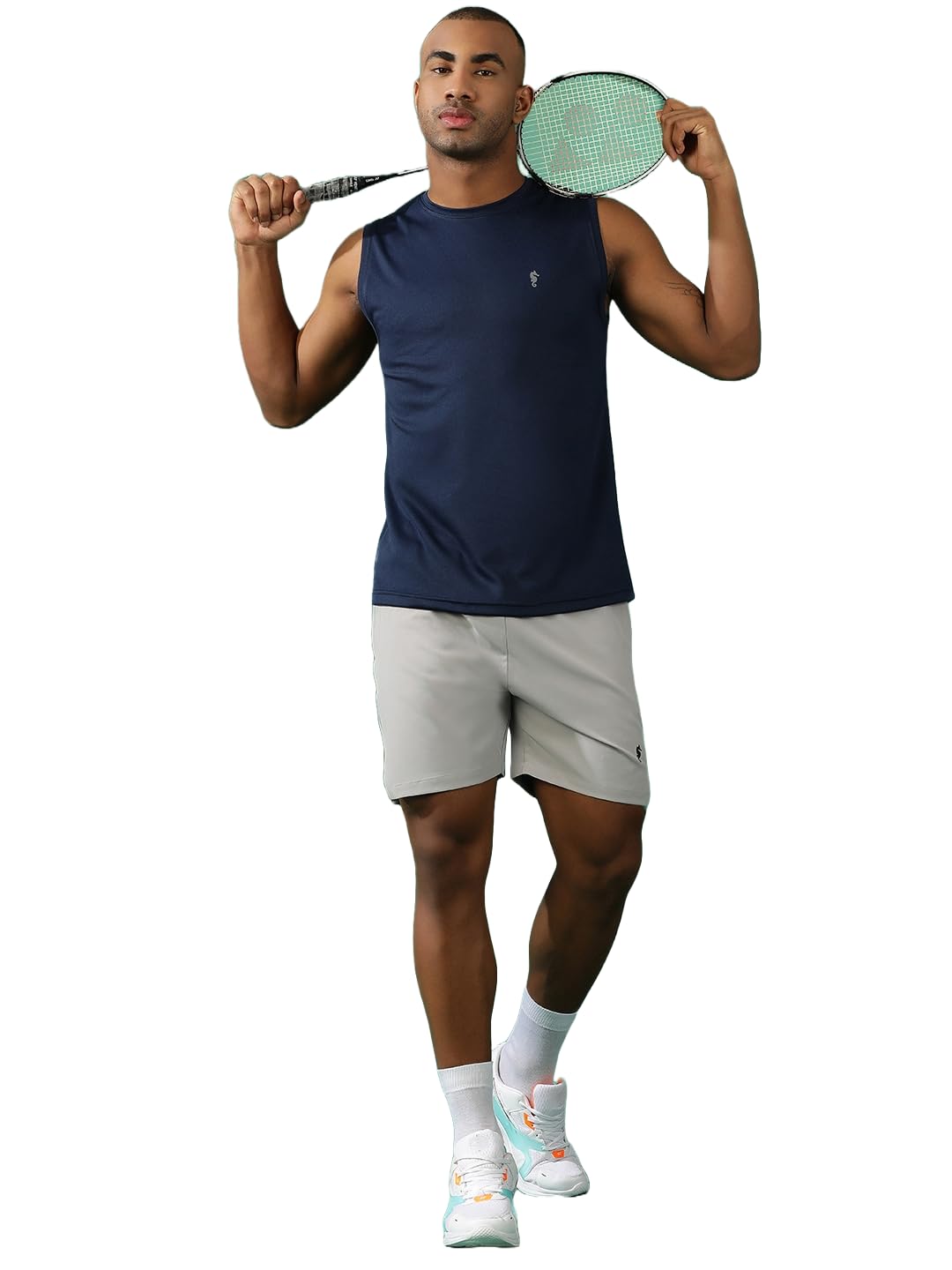 Men's Performance Gym Set – Navy Activewear Co-Ord - Navy Blue-Light Grey - M