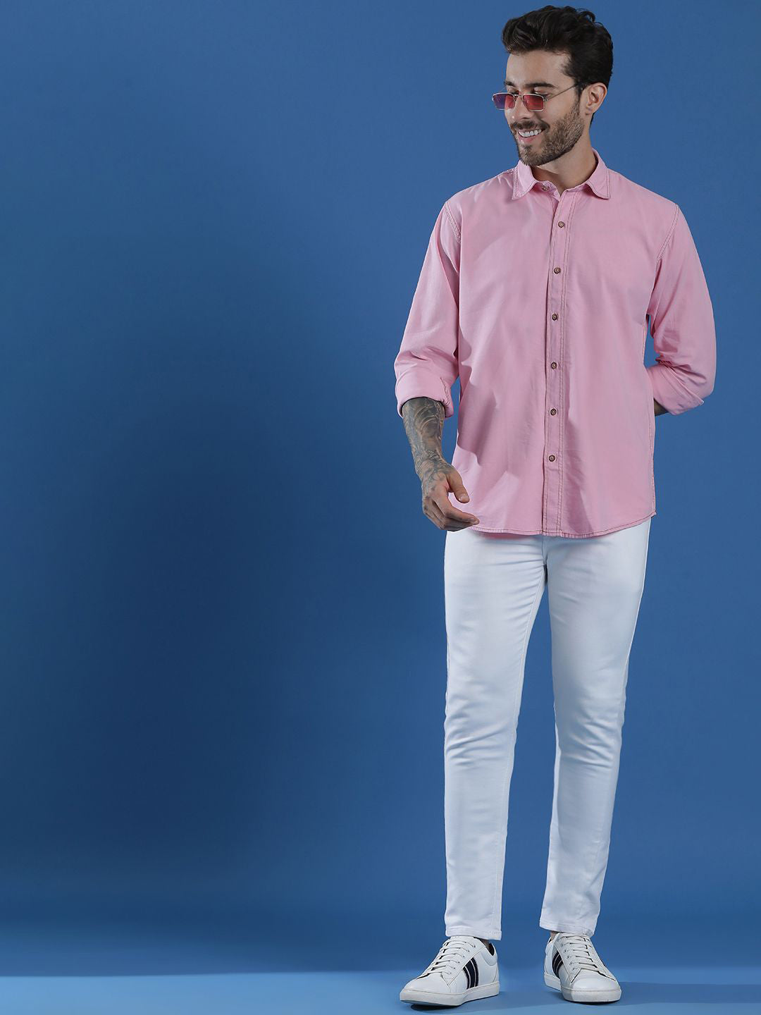 Men Solid Smart Opaque Casual Shirt