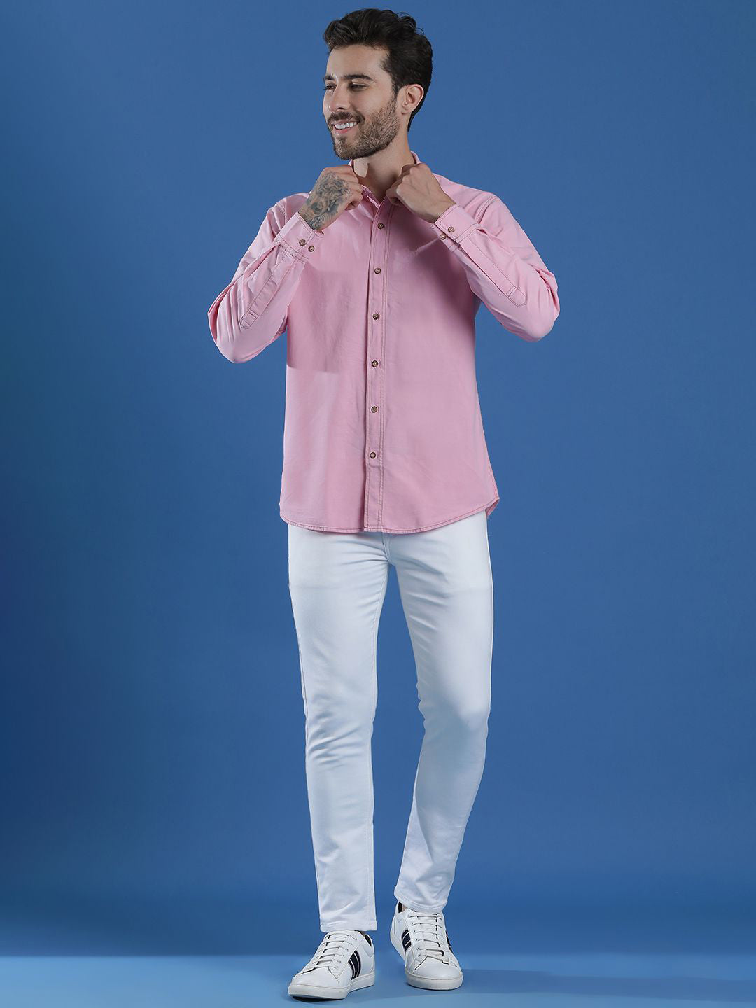 Men Solid Smart Opaque Casual Shirt