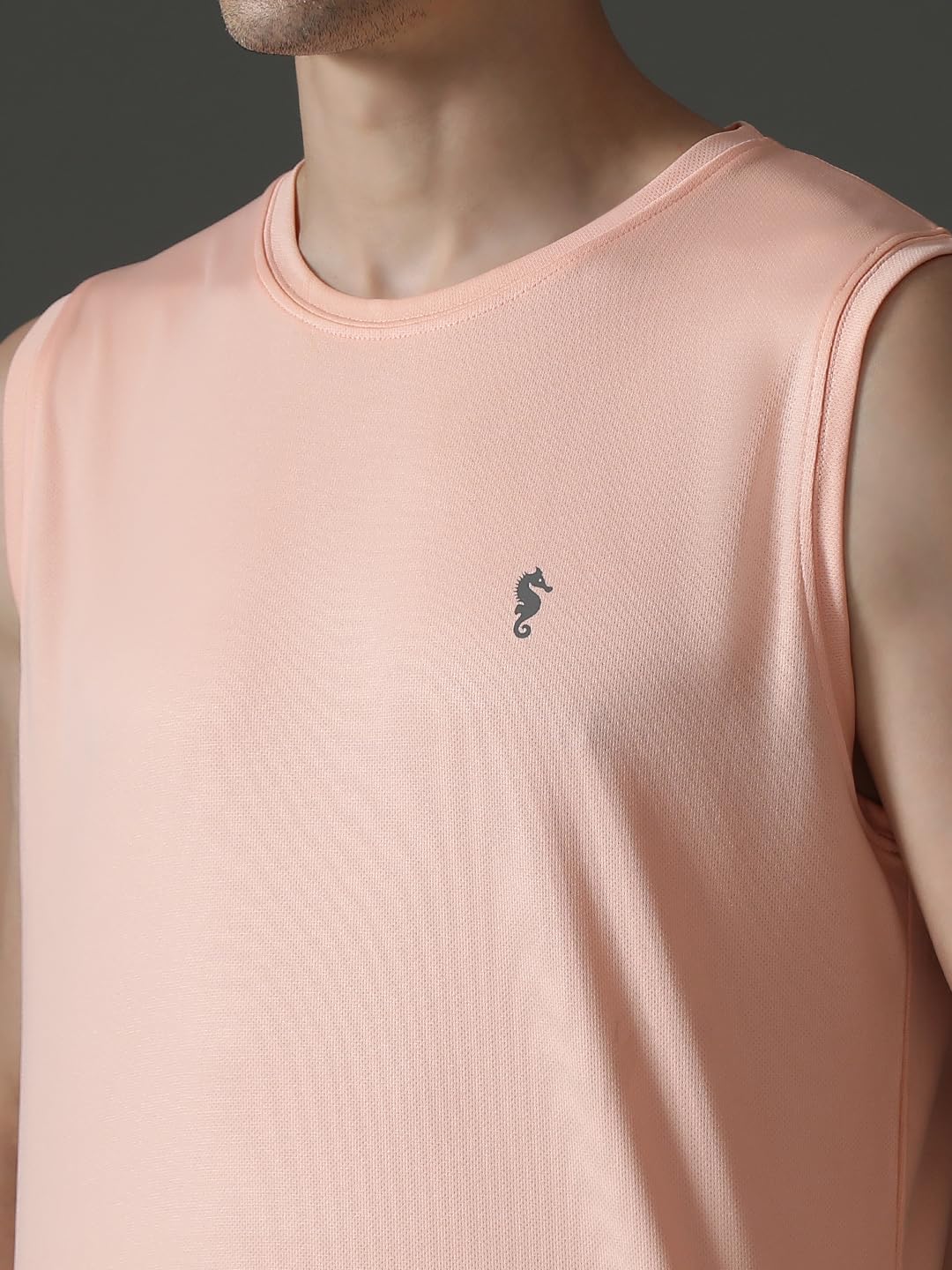 Men's Lightweight Gym Set – Peach Activewear Co-Ord - Peach-Black - XL