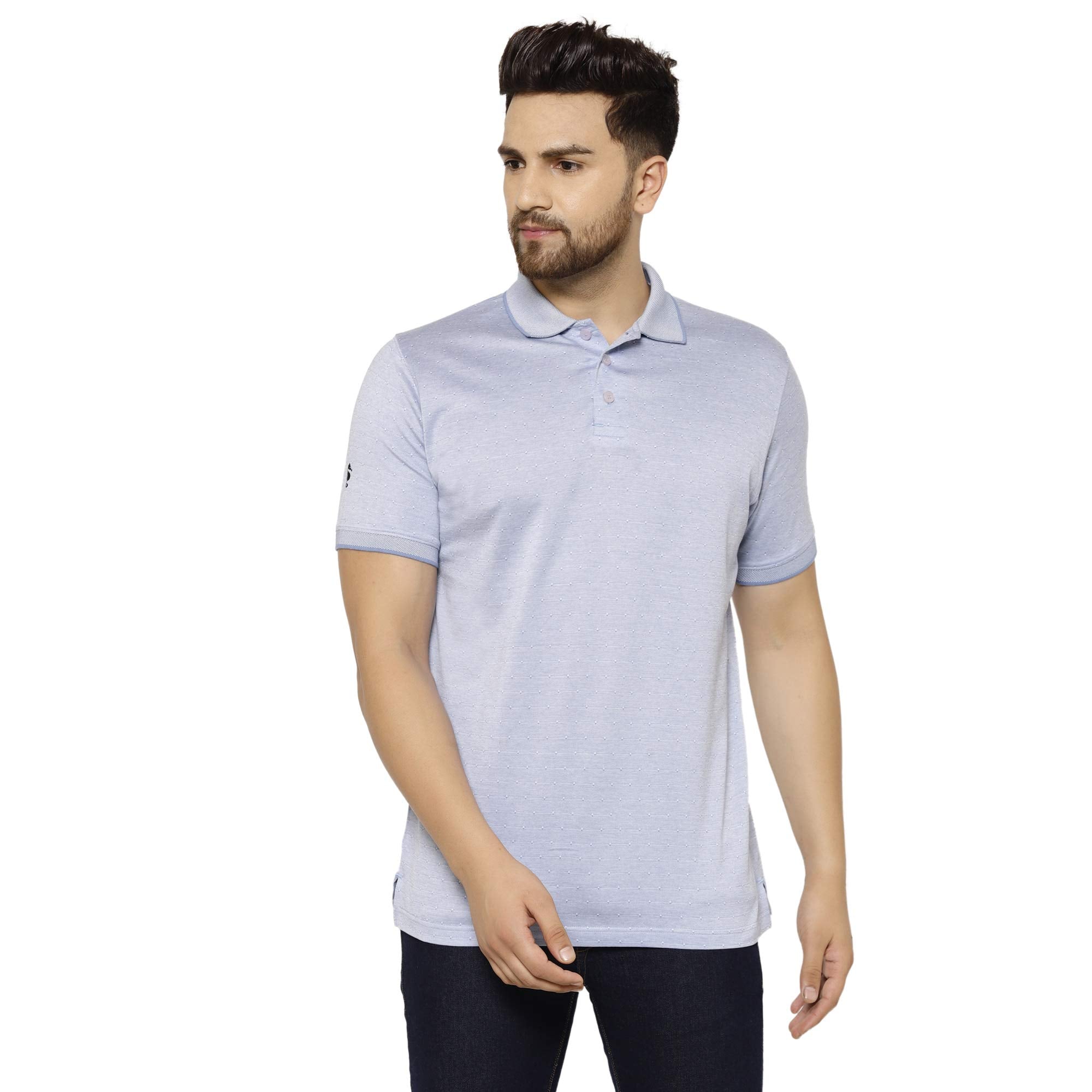 Eppe Men's Mercerized Cotton Polo T-Shirt – Light Blue