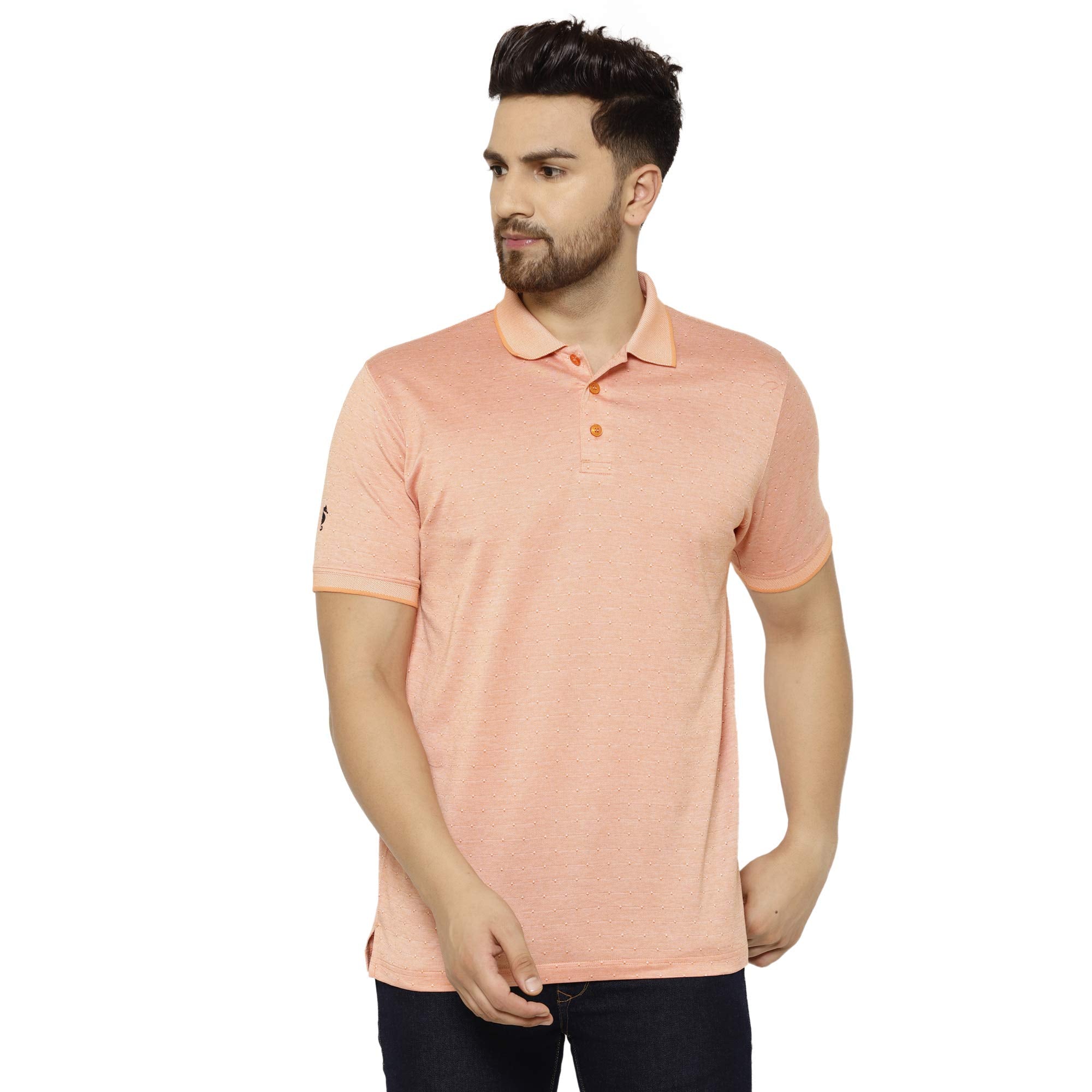 Eppe Men's Mercerized Cotton Polo T-Shirt – Peach