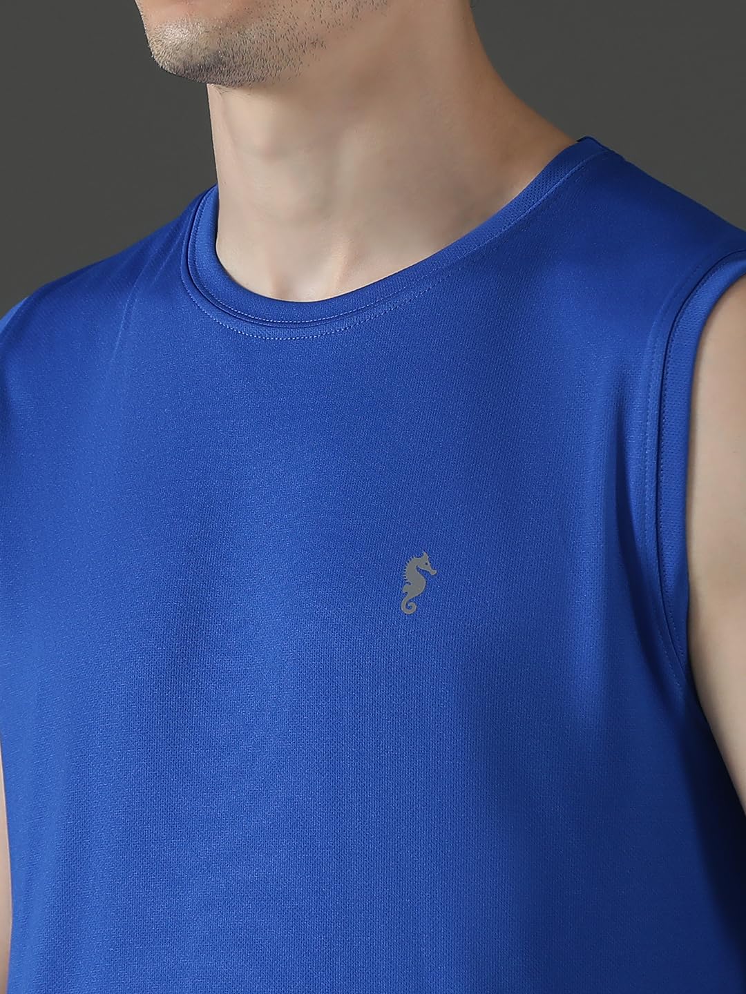 Men's Sports Co-Ord Set – Blue Performance Gym Wear - Royal Blue-Black - XL