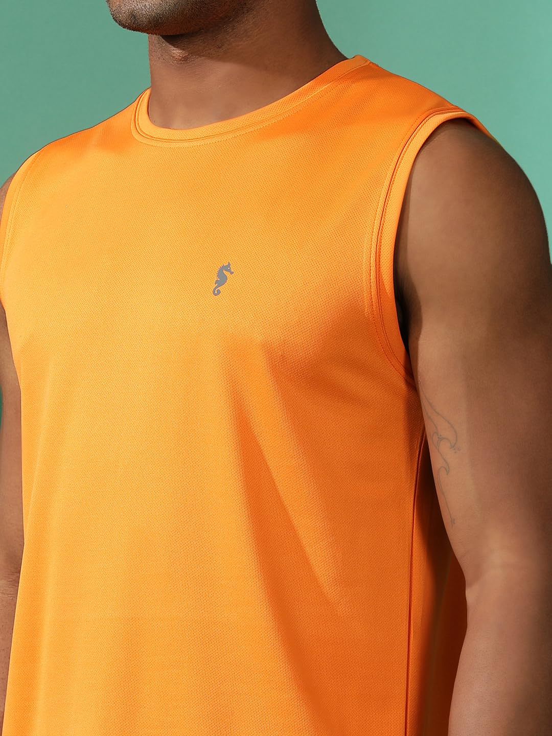 Men's Activewear Set – Orange Gym Workout Co-Ord - Image 5