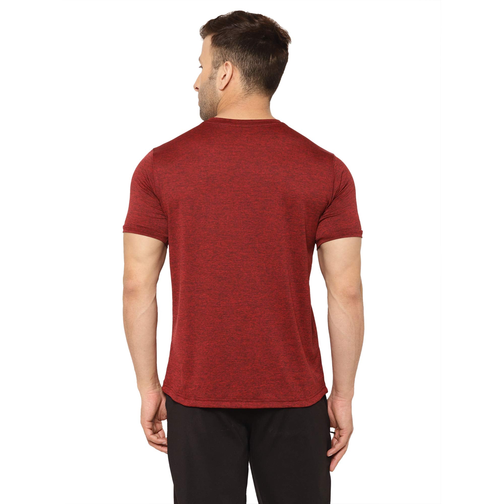 Eppe Maroon Cationic Polyester Sports T-Shirt – Neon Stripe
