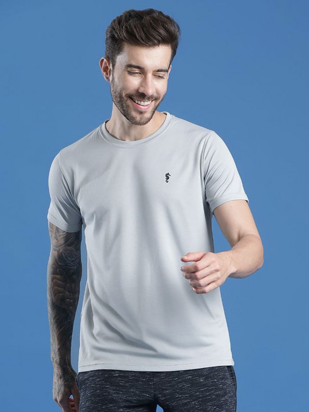Men’s Round Neck T-Shirt – Regular Fit Casual Half Sleeve Cotton Tee