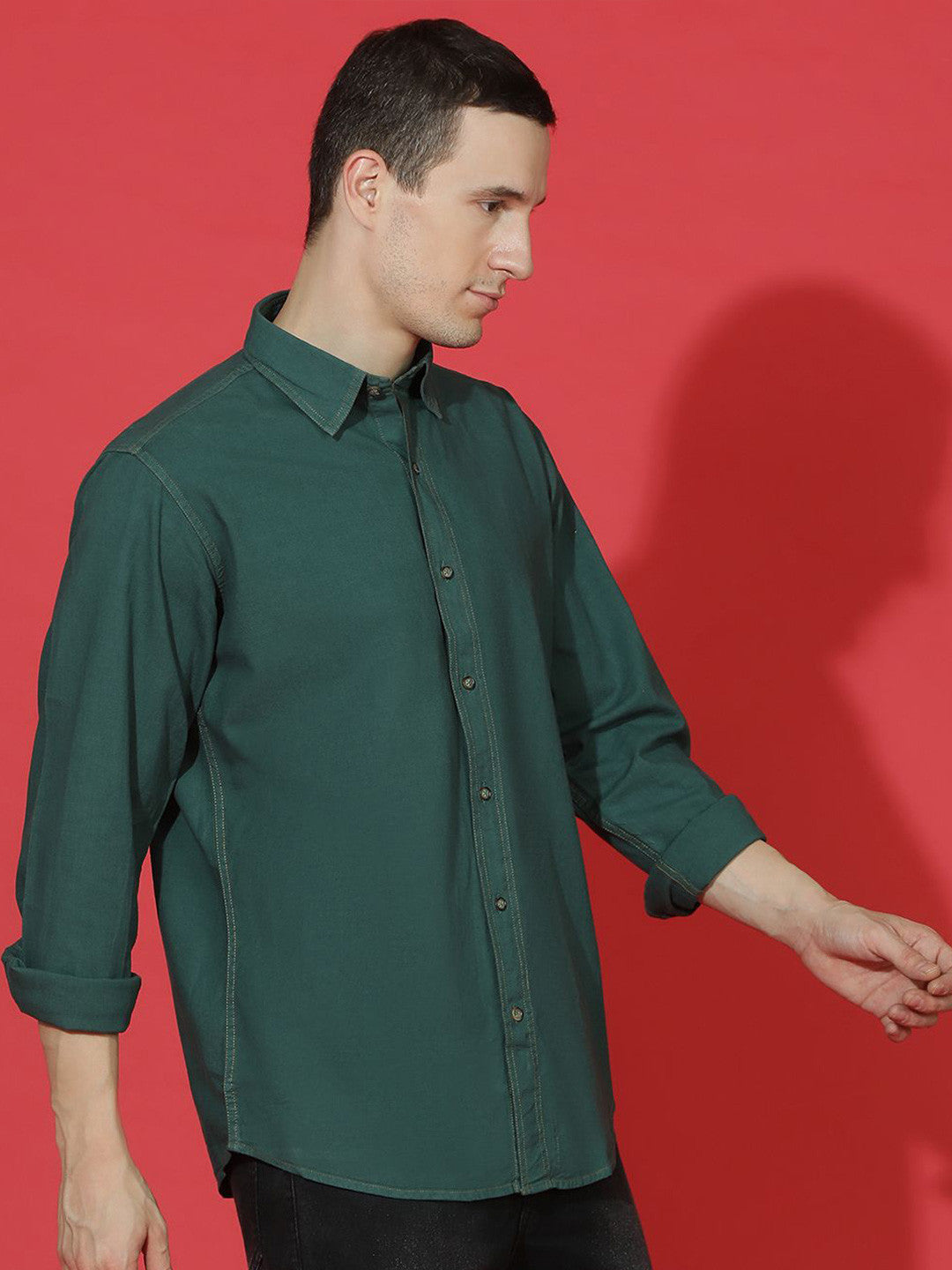 Men Solid Smart Opaque Casual Shirt