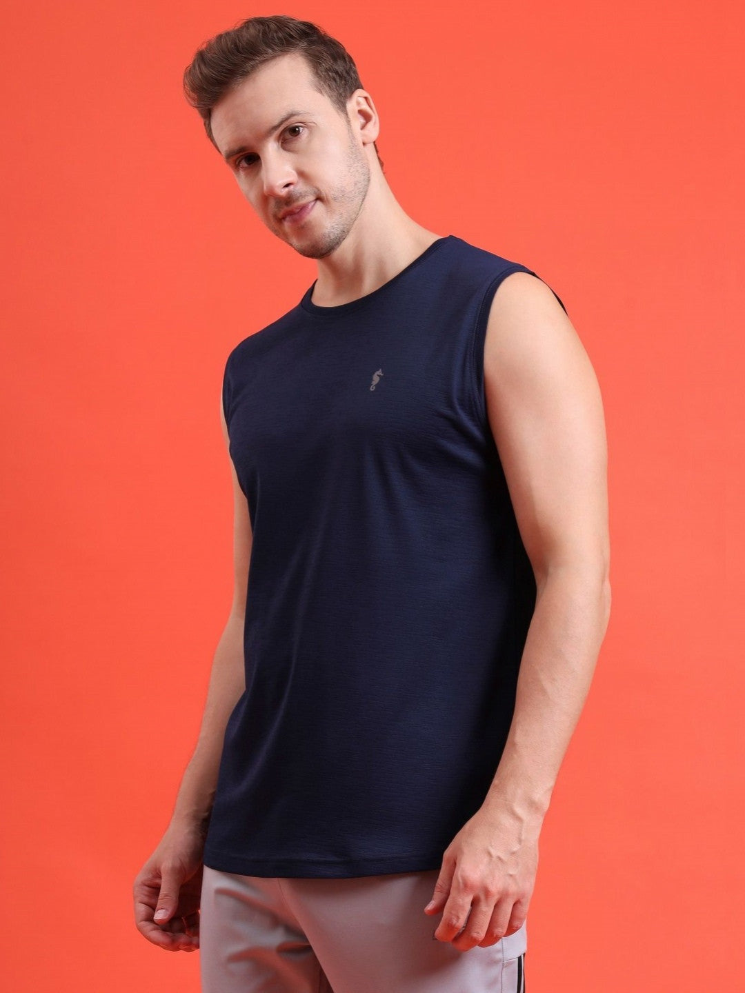 Men’s Dri-Fit Sleeveless Round Neck Slim Fit T-Shirt