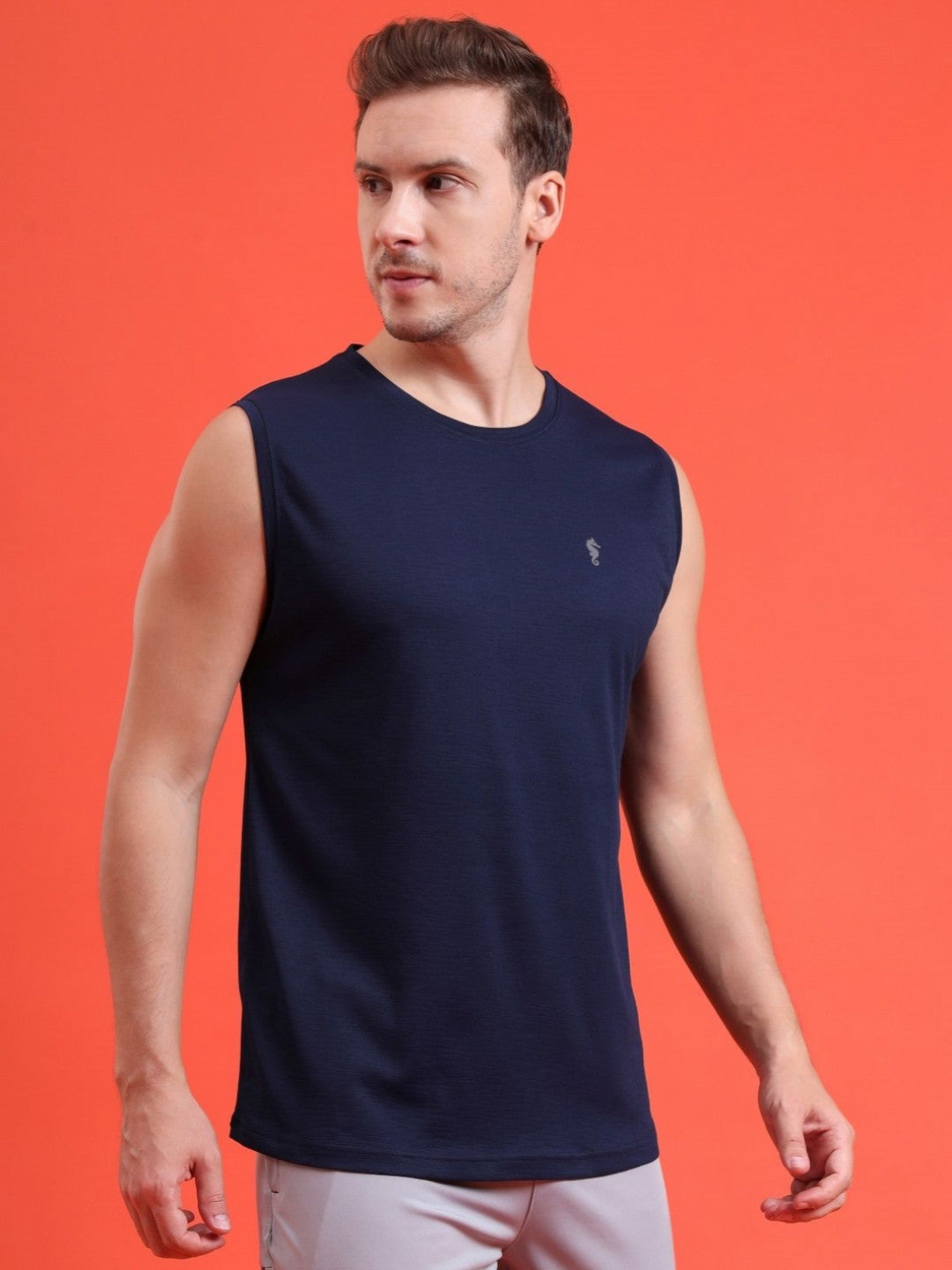 Men’s Dri-Fit Sleeveless Round Neck Slim Fit T-Shirt