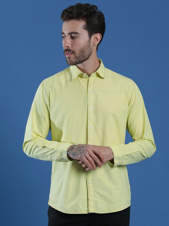 Men Solid Smart Opaque Casual Shirt