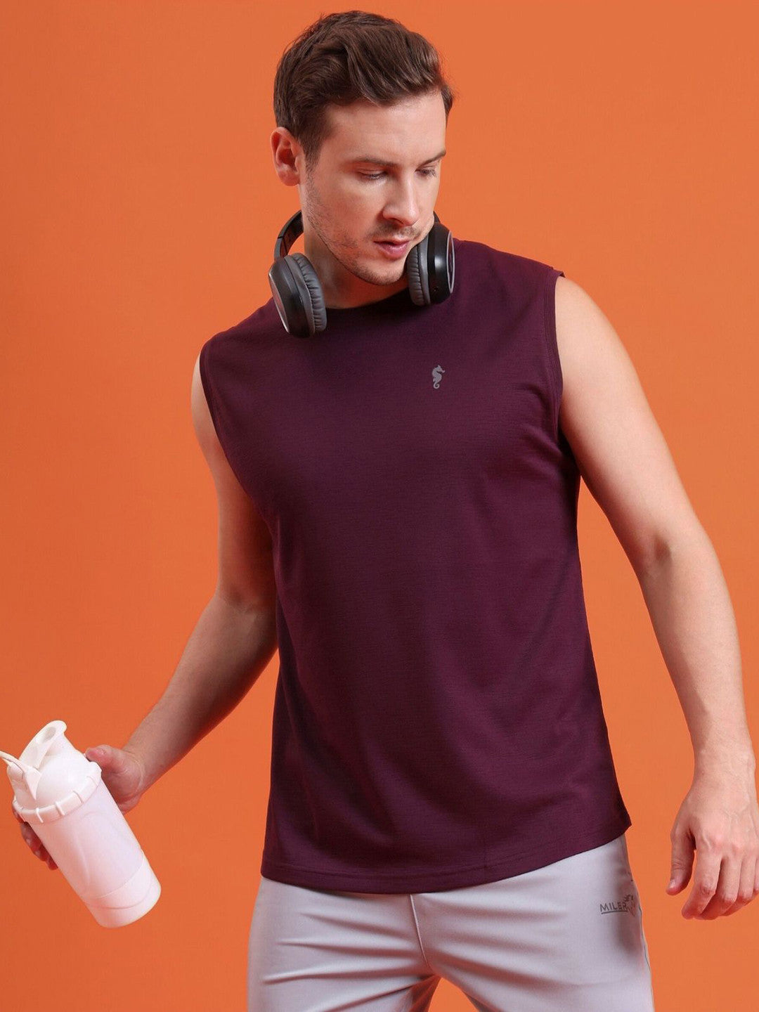 Men’s Dri-Fit Sleeveless Round Neck Slim Fit T-Shirt