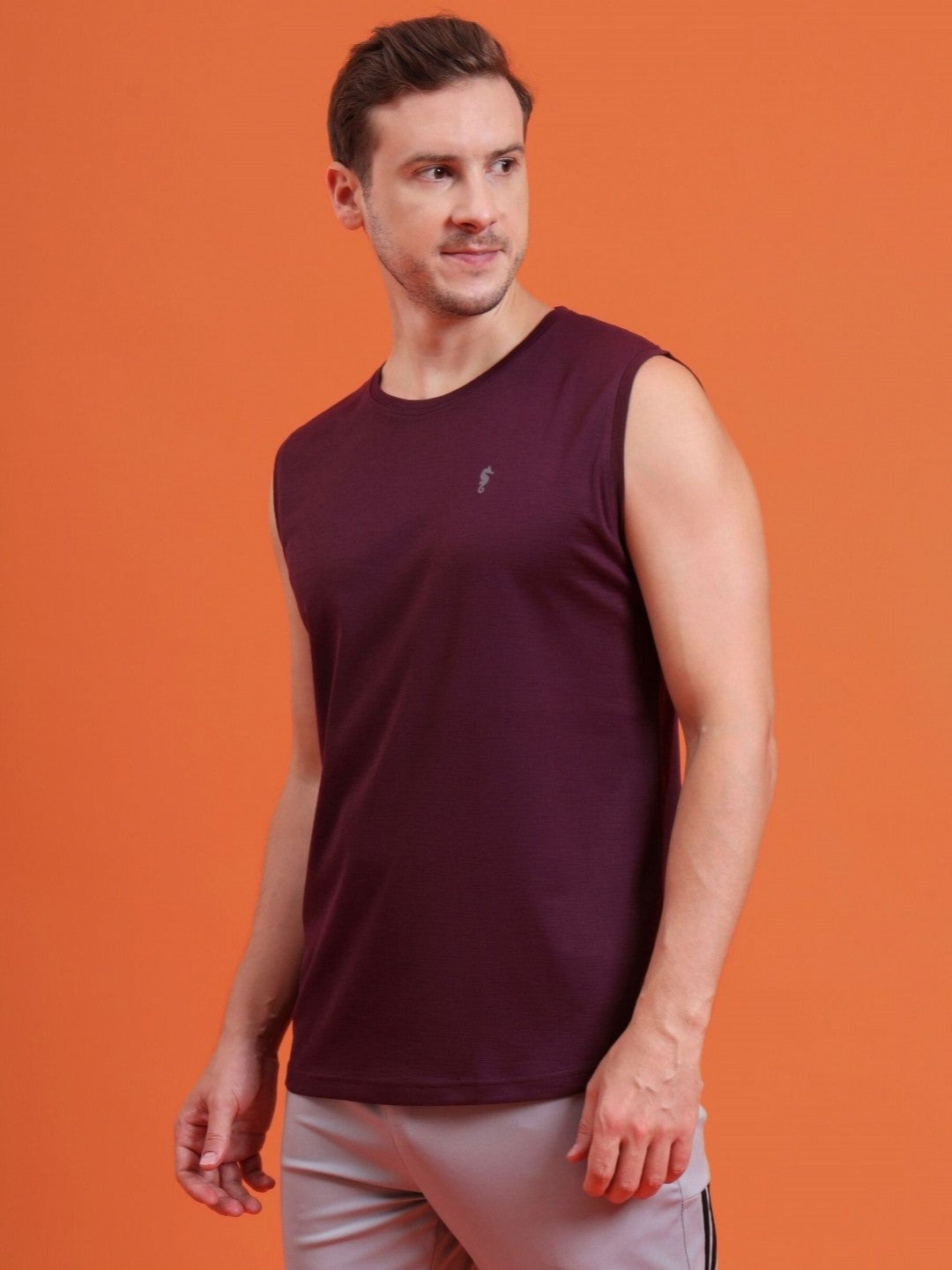 Men’s Dri-Fit Sleeveless Round Neck Slim Fit T-Shirt